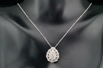 1.00ctw SI1-SI2/G-H Diamond and 18K 16" Necklace