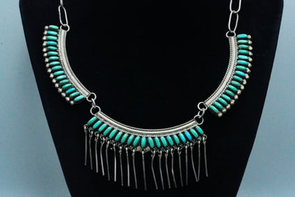 Griffin and Vangie Tsabetsaye Needlepoint Necklace