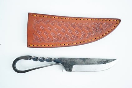 Handmade Carbon Steel Rustic Krumkniv Knife