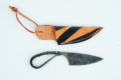 Handmade Carbon Steel Rustic Krumkniv Knife