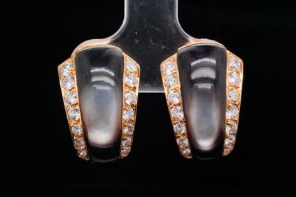 Van Cleef & Arpels 1.14ctw Diamond 18K Ear Clips