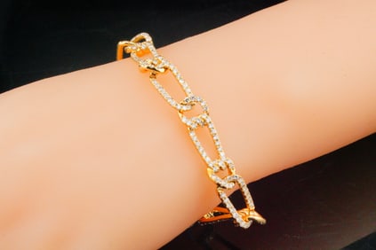 4.35ctw SI1-SI2/G-H Diamond and 18K 7" Bracelet