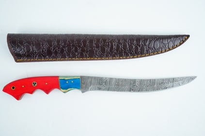 Handmade Damascus Steel 14" Filet Knife