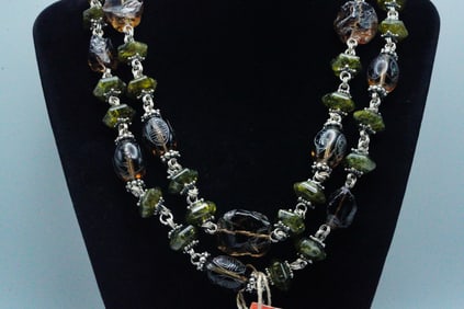 Stephen Dweck Gemstone and Sterling Necklace