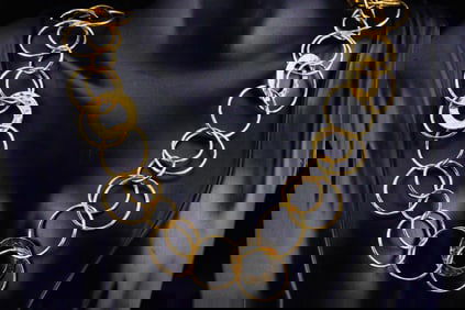 Ippolita Solid 18K Yellow Gold Hammered Disc Necklace