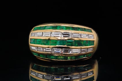 LeVian 1.50ctw Emerald, 0.80ctw Diamond, 18K Ring