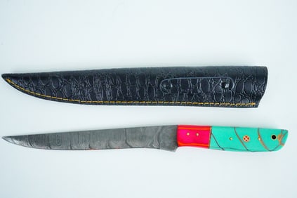 Handmade Damascus Steel 14" Filet Knife