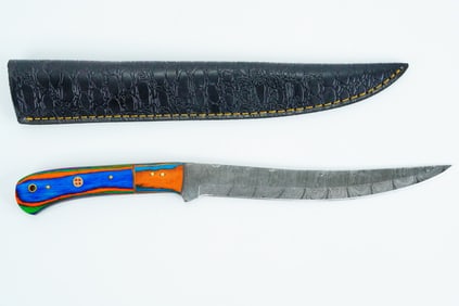 Handmade Damascus Steel 14" Filet Knife