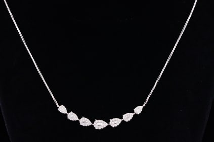 1.00ctw SI1-SI2/G-H Diamond and 14K White Gold Necklace