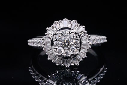 1.00ctw SI1-SI2/G-H Diamond and 14K White Gold Ring