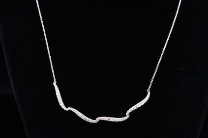 1.25ctw SI1-SI2/G-H Diamond and 14K White Gold Necklace