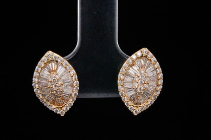 1.00ctw SI1-SI2/G-H Diamond and 14K Stud Earrings