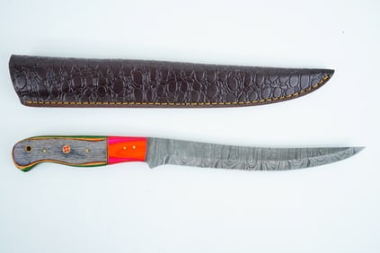 Handmade Damascus Steel 14" Filet Knife