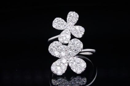 1.65ctw SI1-SI2/G-H Diamond and 18K White Gold Ring