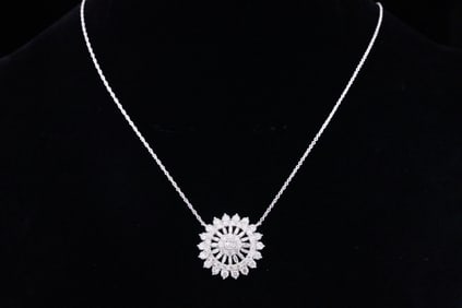 1.75ctw SI2-I1/G-H Diamond and 14K White Gold Necklace