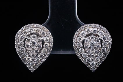 1.00ctw SI1-SI2/G-H Diamond and 14K 0.60" Earrings