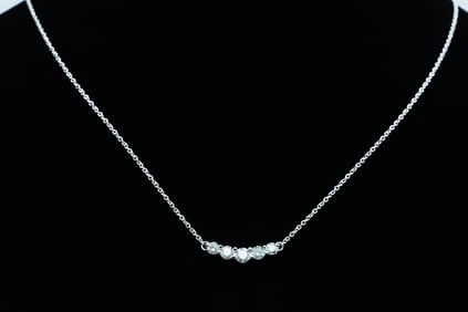 14K White Gold and 0.50ctw Diamond 18" Necklace