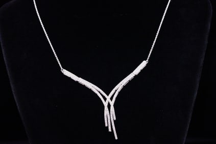 1.50ctw SI1-SI2/G-H Diamond and 14K White Gold Necklace