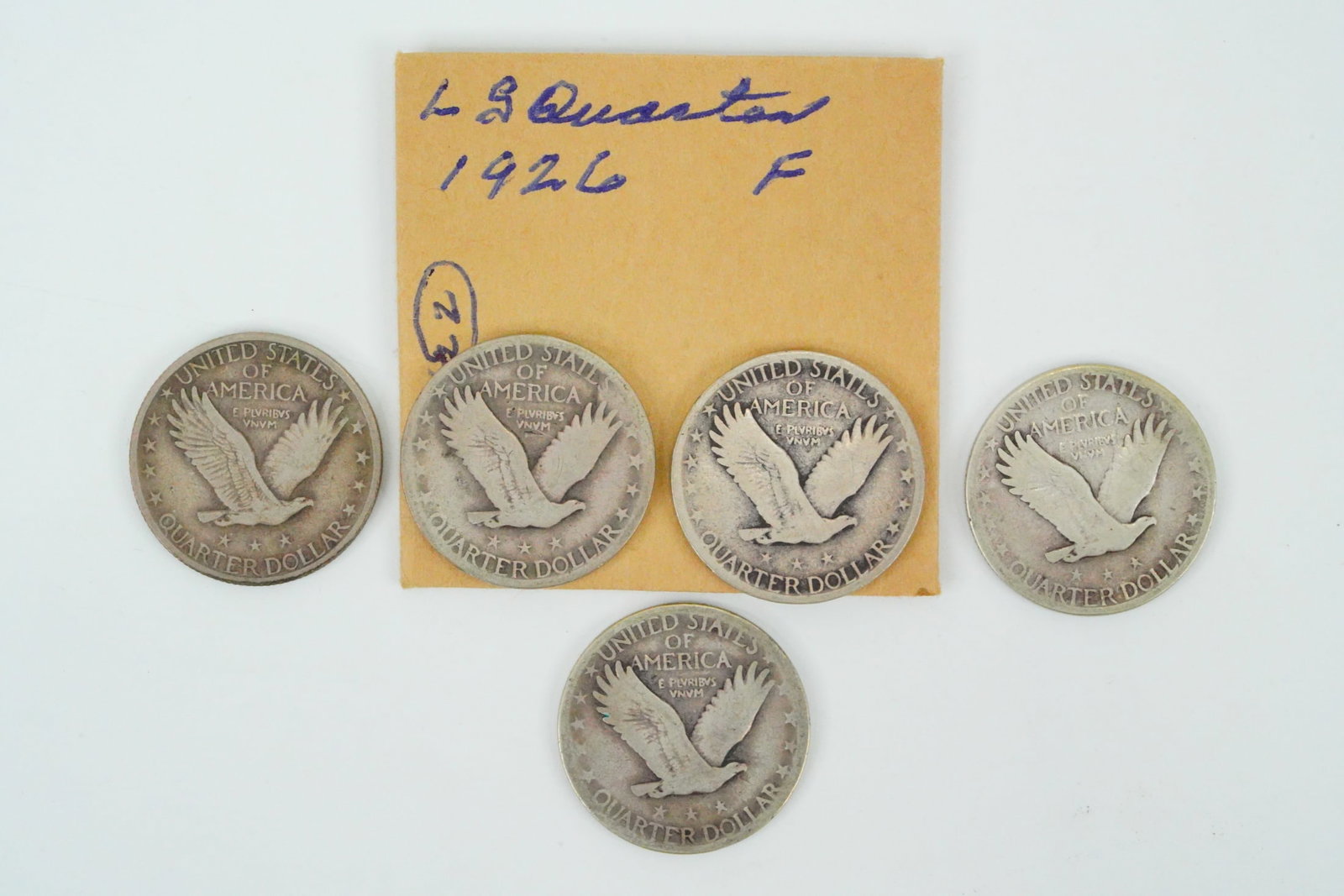 Lot of (5) 1926-P Standing Liberty Quarters (90% Silver) (1 of 2)