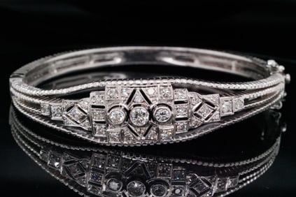 1.30ctw SI1-SI2/G-H Diamond 14K Bangle