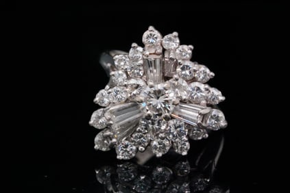 2.25ctw SI1-SI2/G-H Diamond and Solid Platinum Ring