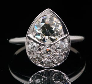 1.40ctw Old European Cut Diamond 14K Ring