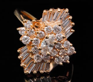 2.10ctw SI1-I1/G-H Diamond and 14K Ring