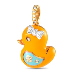 Aaron Basha 18K, Diamond and Enamel Rubber Duckie Charm