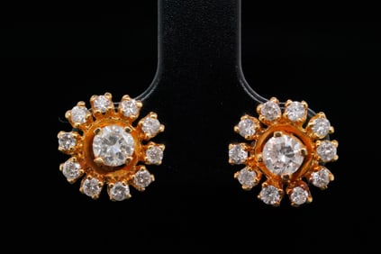 1.00ctw SI2-I1/H-J Diamond 14K Convertible Earrings