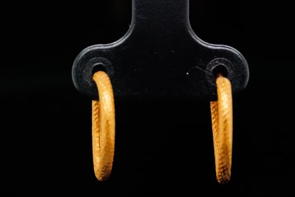 20K Yellow Gold 0.60" Hoop Earrings