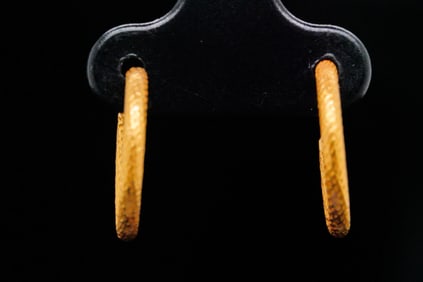 20K Yellow Gold 0.60" Hoop Earrings