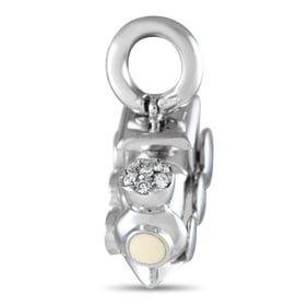 Aaron Basha 18K, Diamond and Enamel Train Charm
