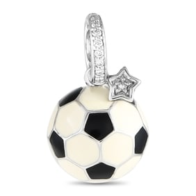 Aaron Basha 18K, Diamond and Enamel Soccer Ball Charm