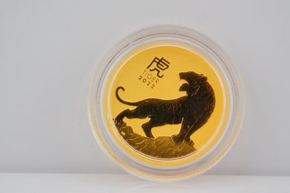 2022 Australia 1/10 oz .9999 Gold Lunar Tiger $25 Coin
