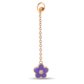 Aaron Basha 18K, Diamond and Enamel Flower Charm