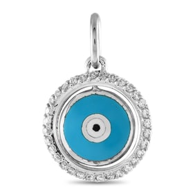 Aaron Basha 18K, Diamond and Enamel Evil Eye Charm