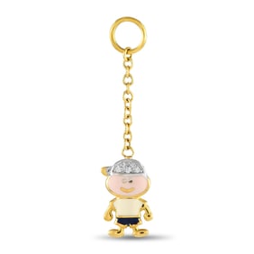 Aaron Basha 18K, Diamond and Enamel Little Boy Charm