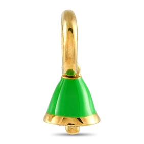 Aaron Basha 18K Yellow Gold and Enamel Bell Charm