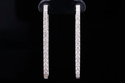 2.25ctw SI1-SI2/G-H Diamond and 14K White Gold Earrings