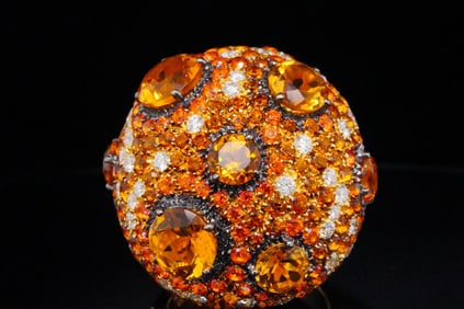 Roberto Coin 11.50ctw Citrine & 2.75ctw Diamond Ring