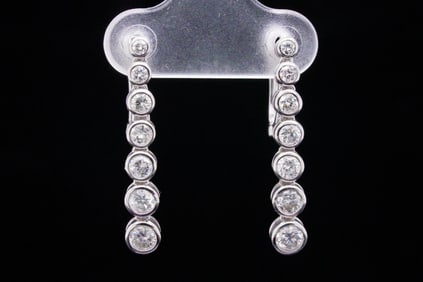 1.00ctw SI1-SI2/G-H Diamond and 14K White Gold Earrings