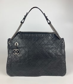 Chanel Black Leather Crave Tote Bag