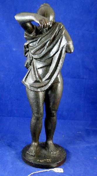 1997 -Felipe Castaneda Bronze Sculpture: 1997 -Felipe Castaneda (1933-Mexico) Bronze Sculpture III/VII-18" Tall Inscribed "Fundicion Carlos Rojas A. Mexico". This beautiful sculpture is by far one of the rarest and finest we have seen by Fel