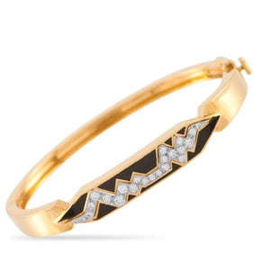 David Webb 0.26ctw Diamond, Enamel, 18K Bracelet