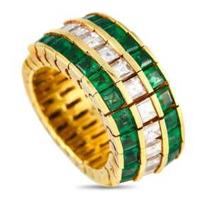 1.85ctw Emerald, 1.00ctw Diamond and 18K Ring