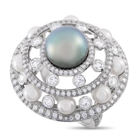 Tiffany & Co. 2.75ctw Diamond, Pearl and Platinum Ring
