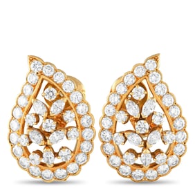 Van Cleef & Arpels 10.00ctw Diamond and 18K Earrings