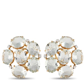 Casato 18K, Prasiolite, and Diamond Earrings