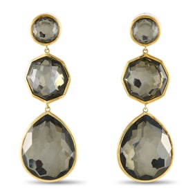 Ippolita Smoky Quartz and 18K Yellow Gold Earrings
