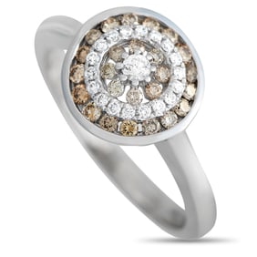 Piero Milano 0.35ctw Diamond and 18K White Gold Ring